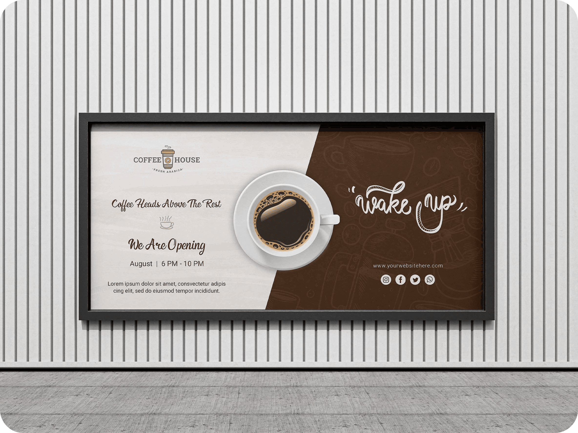 Framed poster mockup