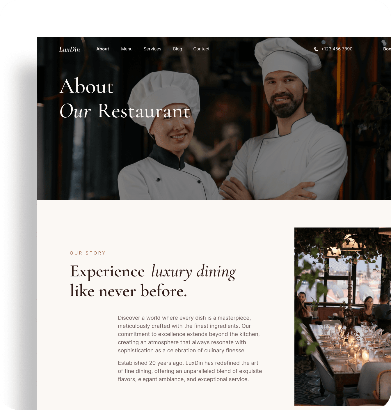 Admin dashboard interface